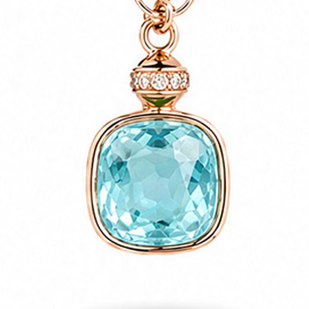 COLLANA GIROCOLLO CON PIETRA QUADRATA E STRASS