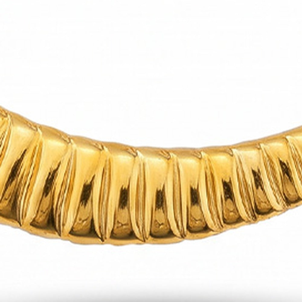 COLLANA SEMI RIGIDA DUE PEZZI EFFETTO MAGLIA
