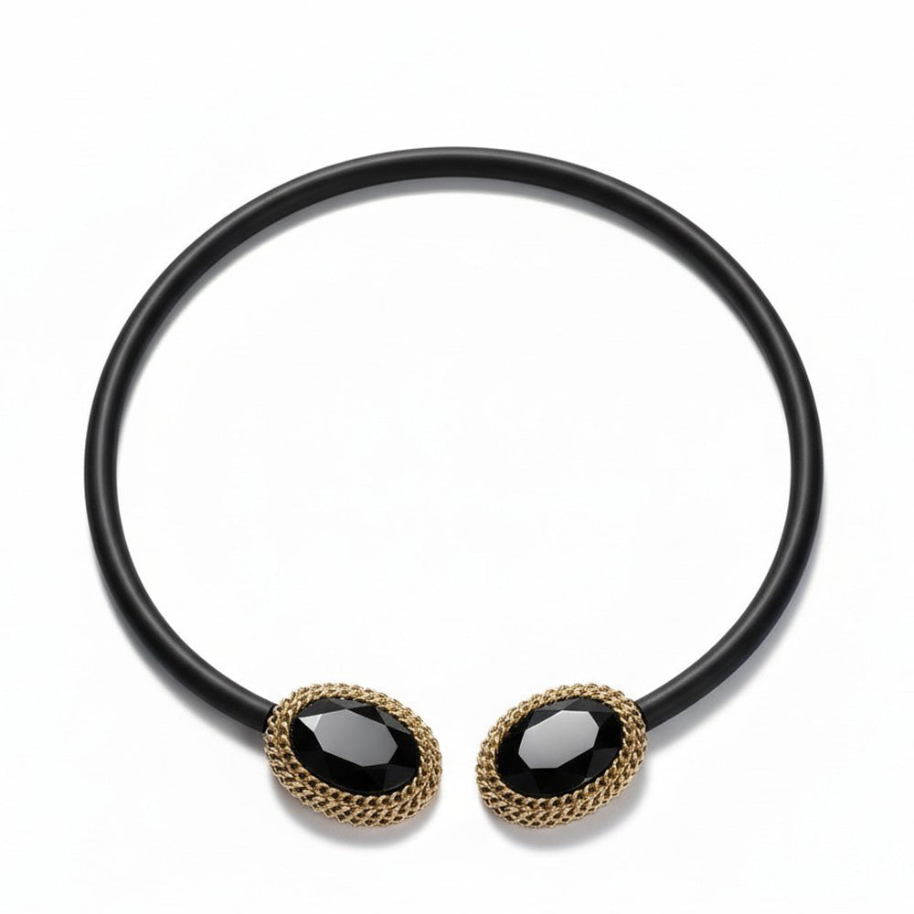 COLLANA SEMIRIGIDA A SERPENTE CON STRASS