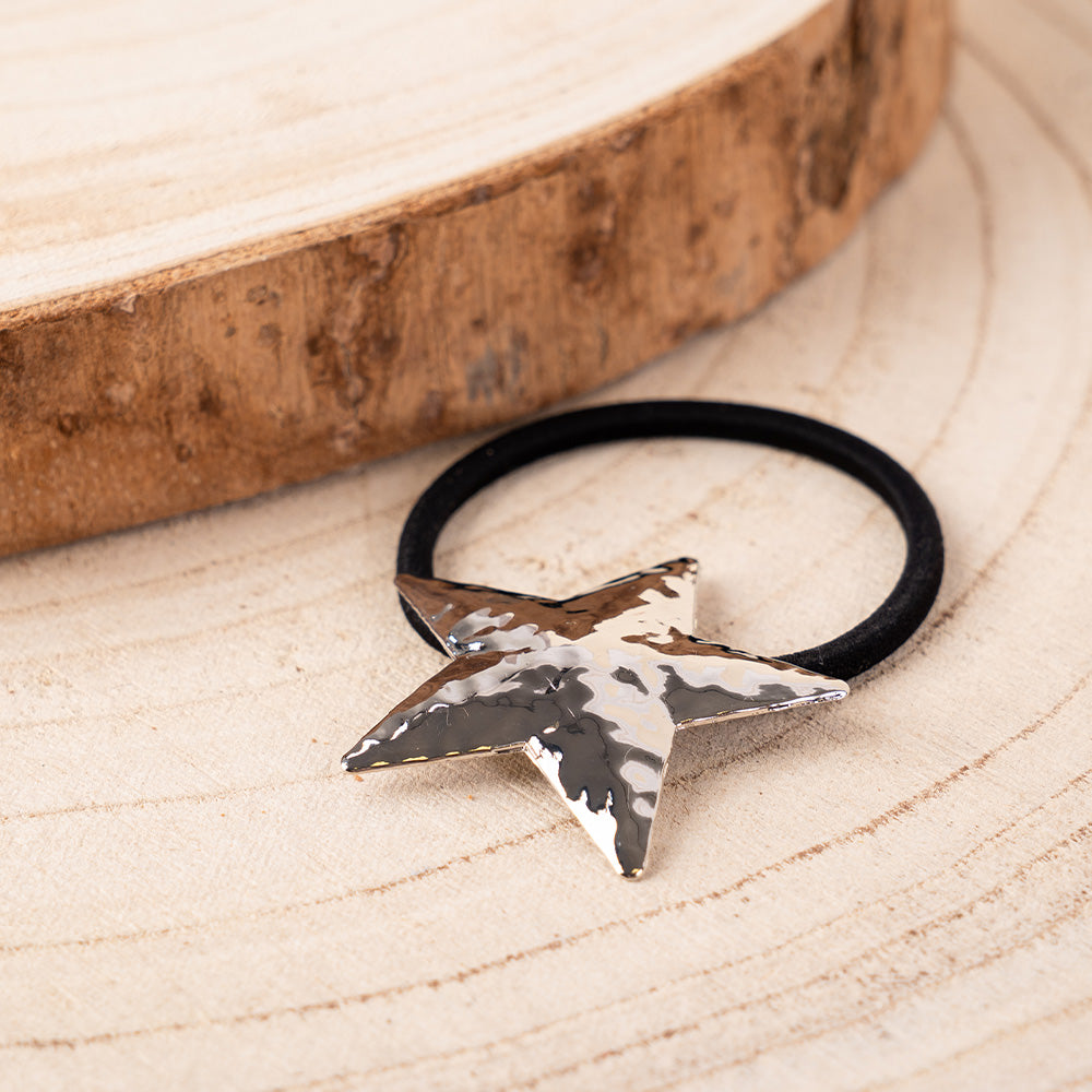 ELASTIC JEWEL WITH HAMMERED STAR