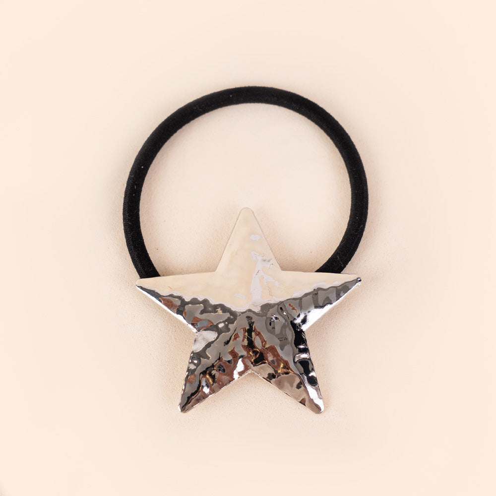 ELASTIC JEWEL WITH HAMMERED STAR