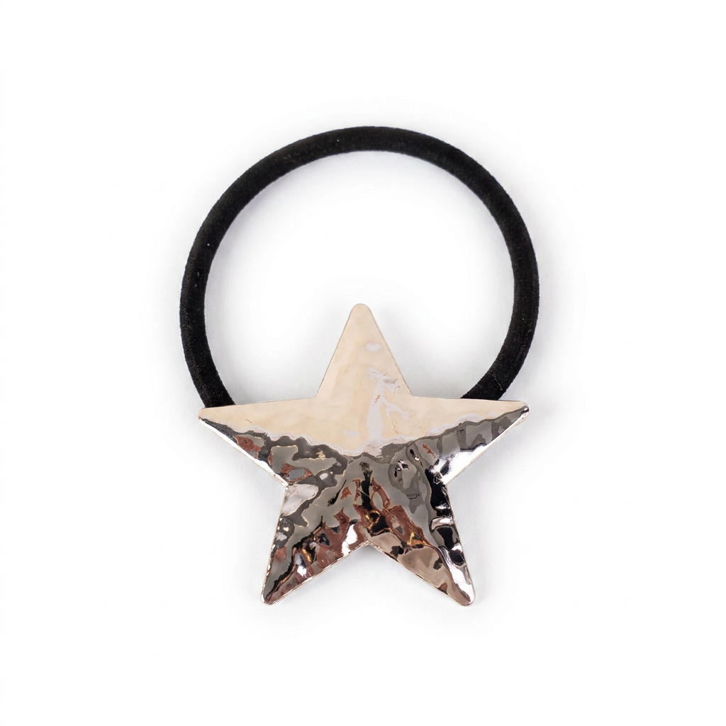 ELASTIC JEWEL WITH HAMMERED STAR