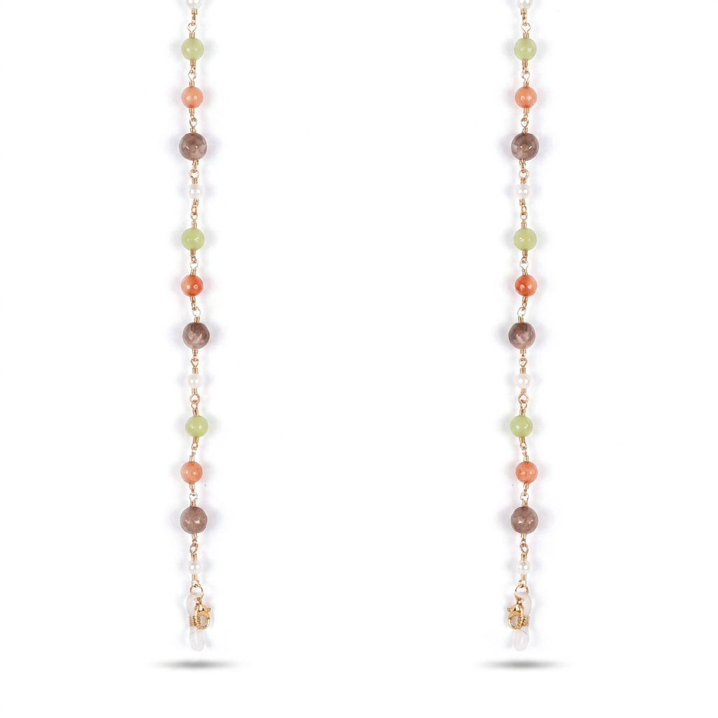 GLASSES CHAIN ​​WITH ALTERNATE STONES