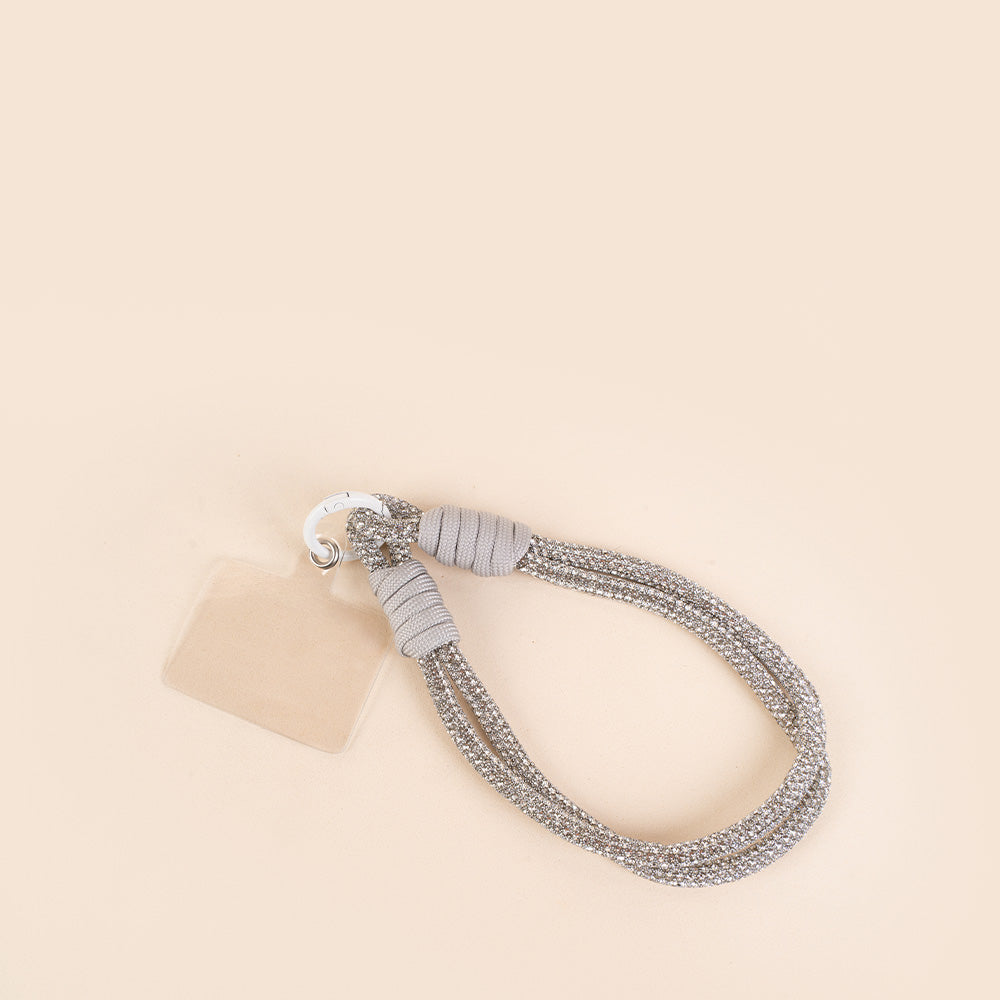LACCIO PER CELLULARE CON STRASS E CORDA