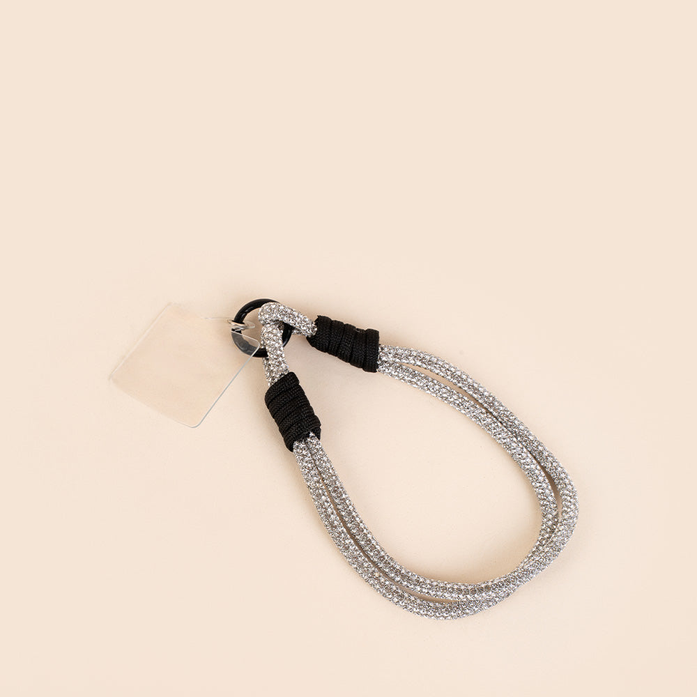 LACCIO PER CELLULARE CON STRASS E CORDA