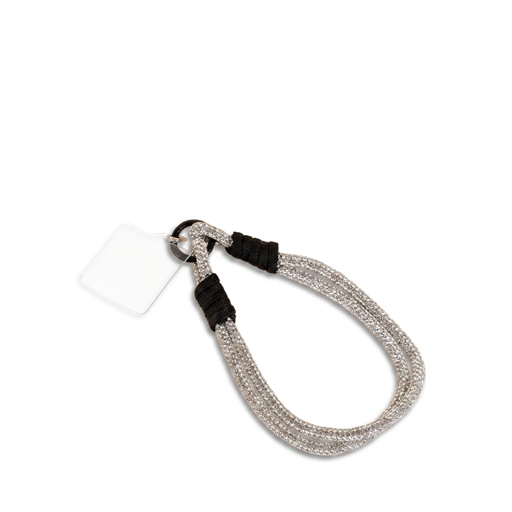 LACCIO PER CELLULARE CON STRASS E CORDA