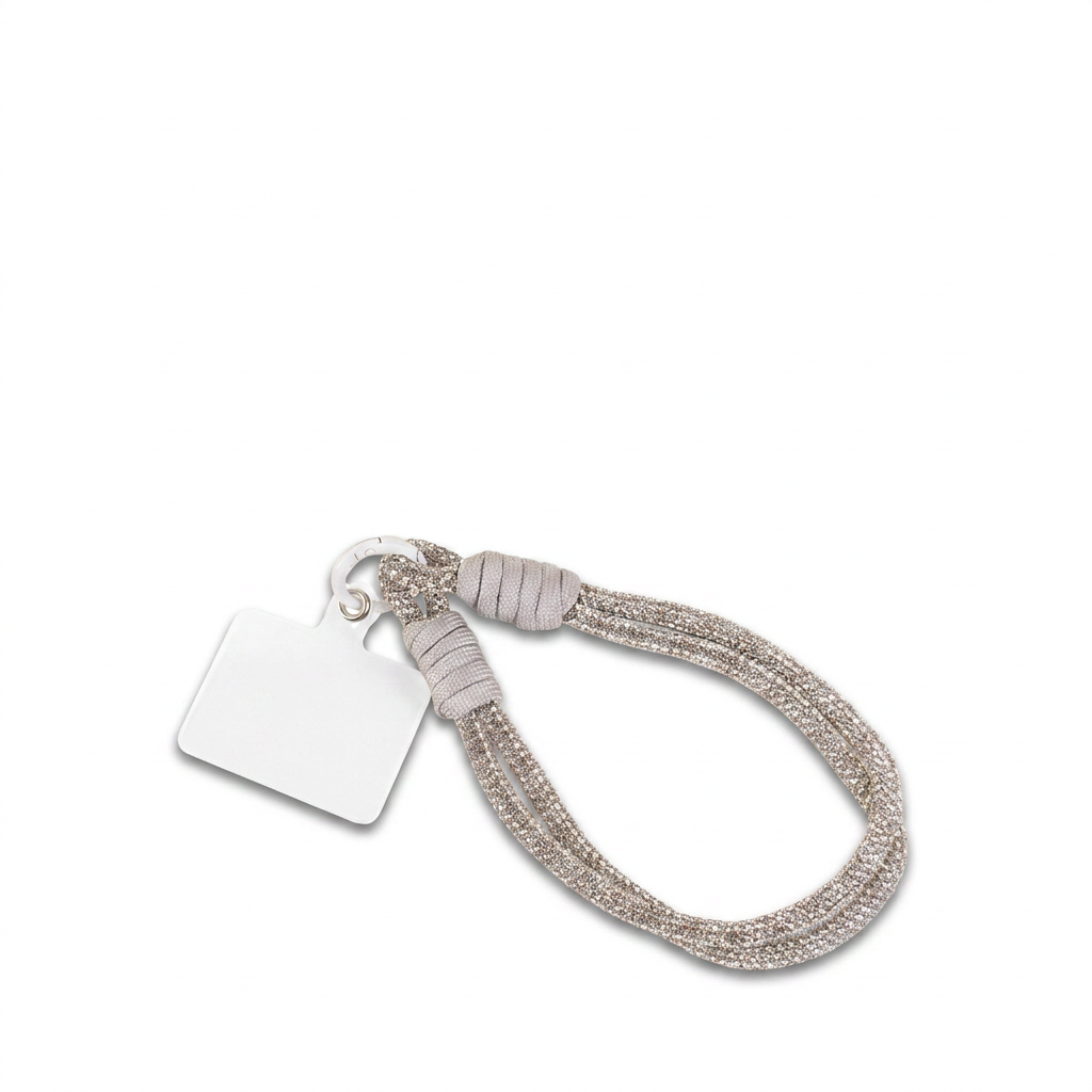 LACCIO PER CELLULARE CON STRASS E CORDA