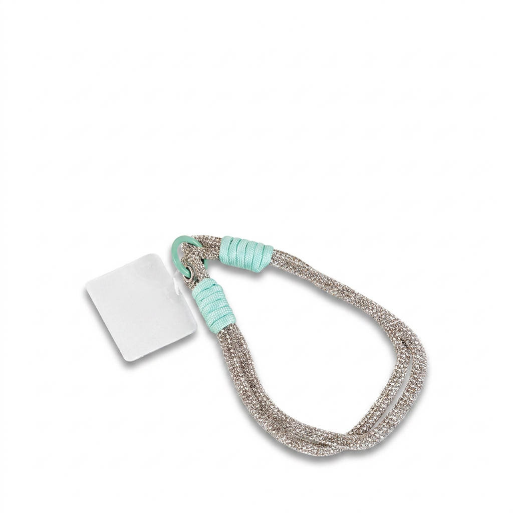 LACCIO PER CELLULARE CON STRASS E CORDA