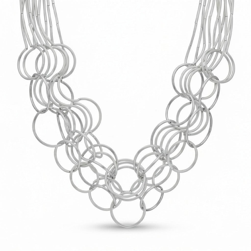 COLLANA LUNGA MULTIFILO ONDULATA