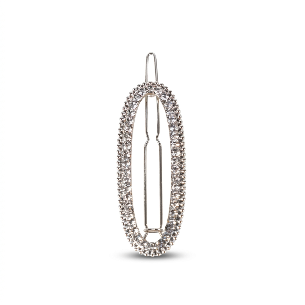 INSERT CLIP WITH OVAL RHINESTONE DECORATION