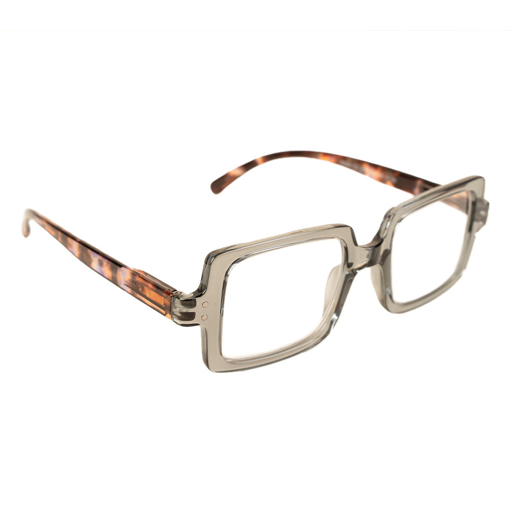 OCCHIALI DA VISTA GRADUATI QUADRATI CON STECCHE A CONTRASTO