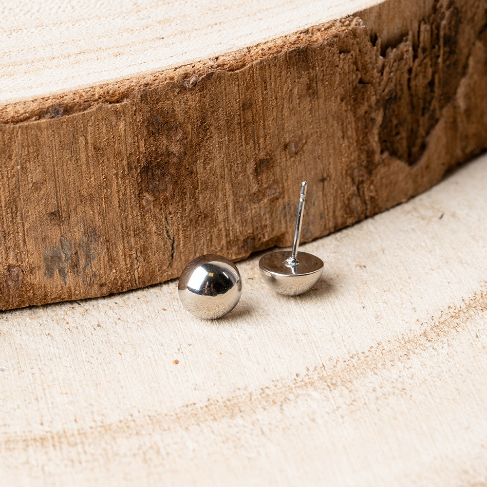 ORECCHINI A LOBO FORMA MEZZA PALLINA