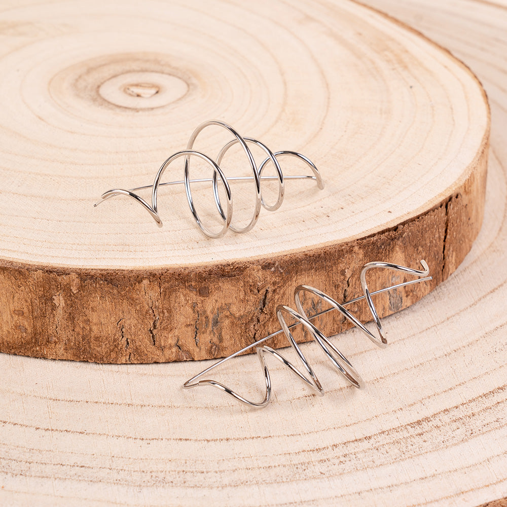 ORECCHINI PENDENTI A SPIRALE