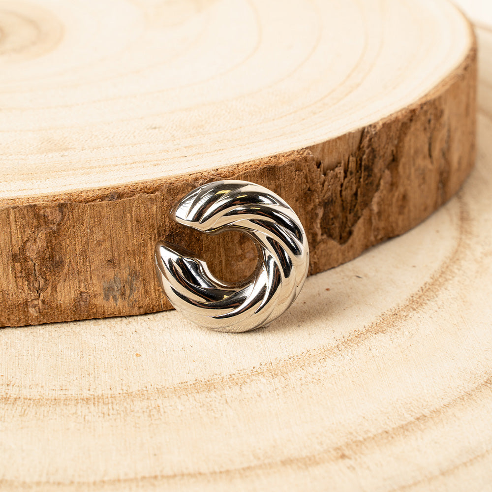 STRIPED FAKE EARRING EARCUFF