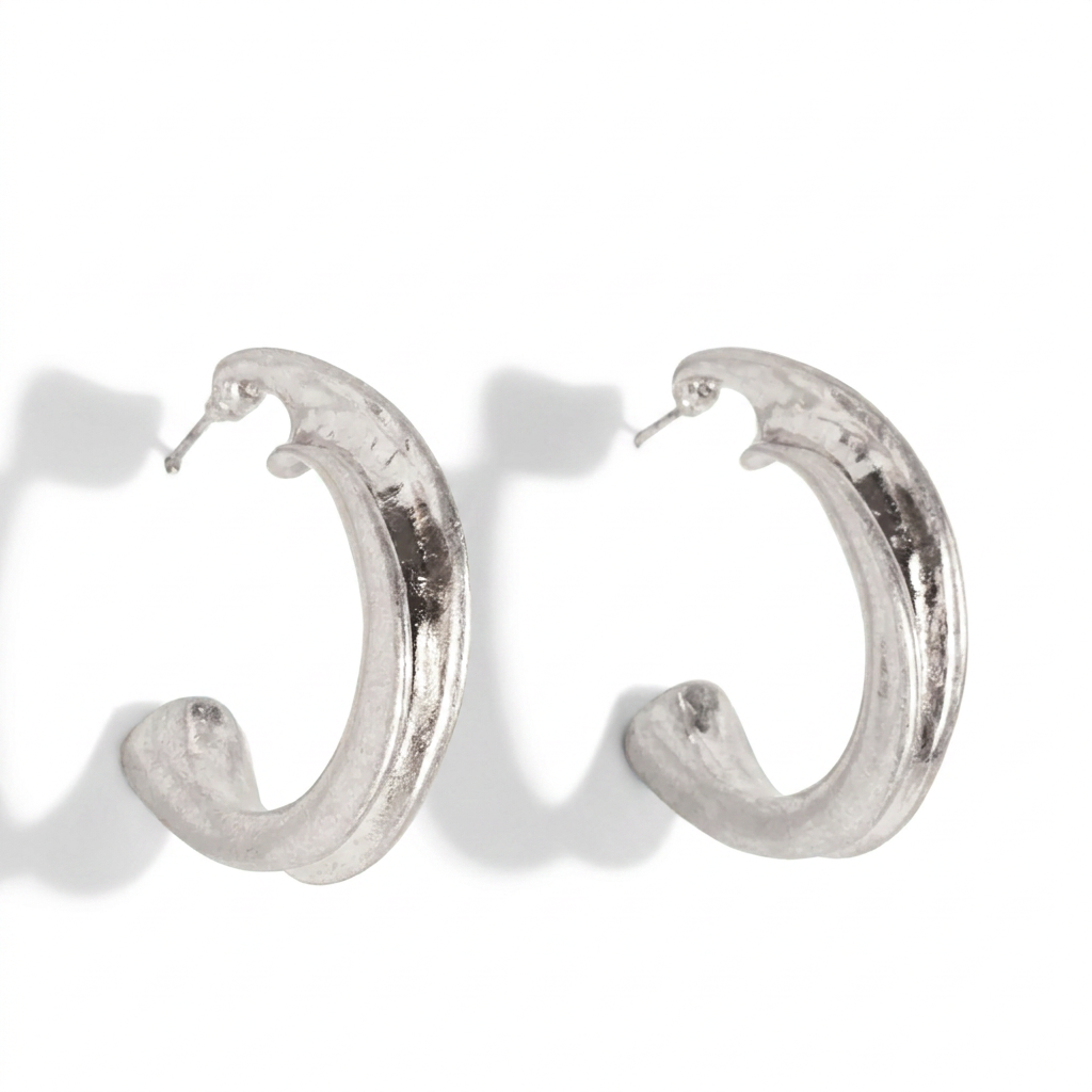 SEMI CIRCLE DANGLING EARRINGS