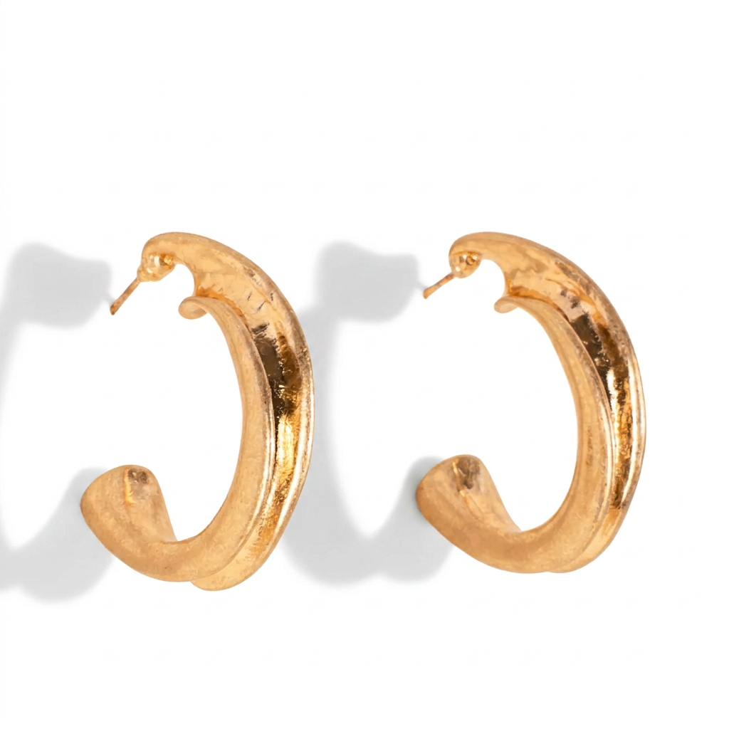 SEMI CIRCLE DANGLING EARRINGS