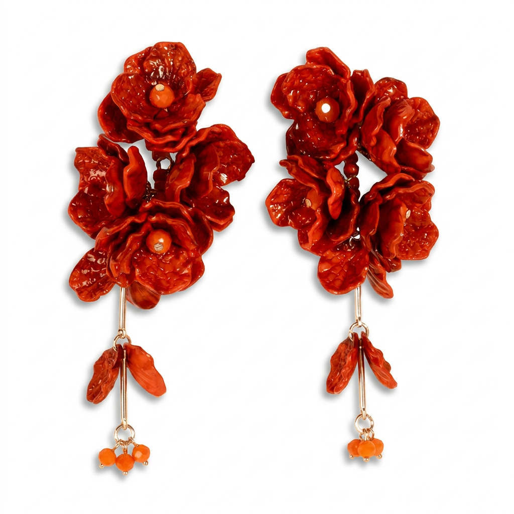 FLOWER DANGLING EARRINGS 