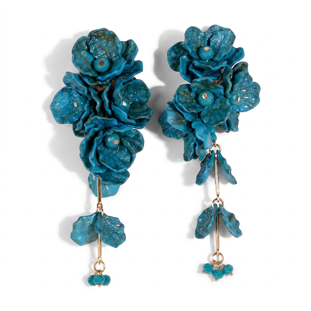 FLOWER DANGLING EARRINGS 