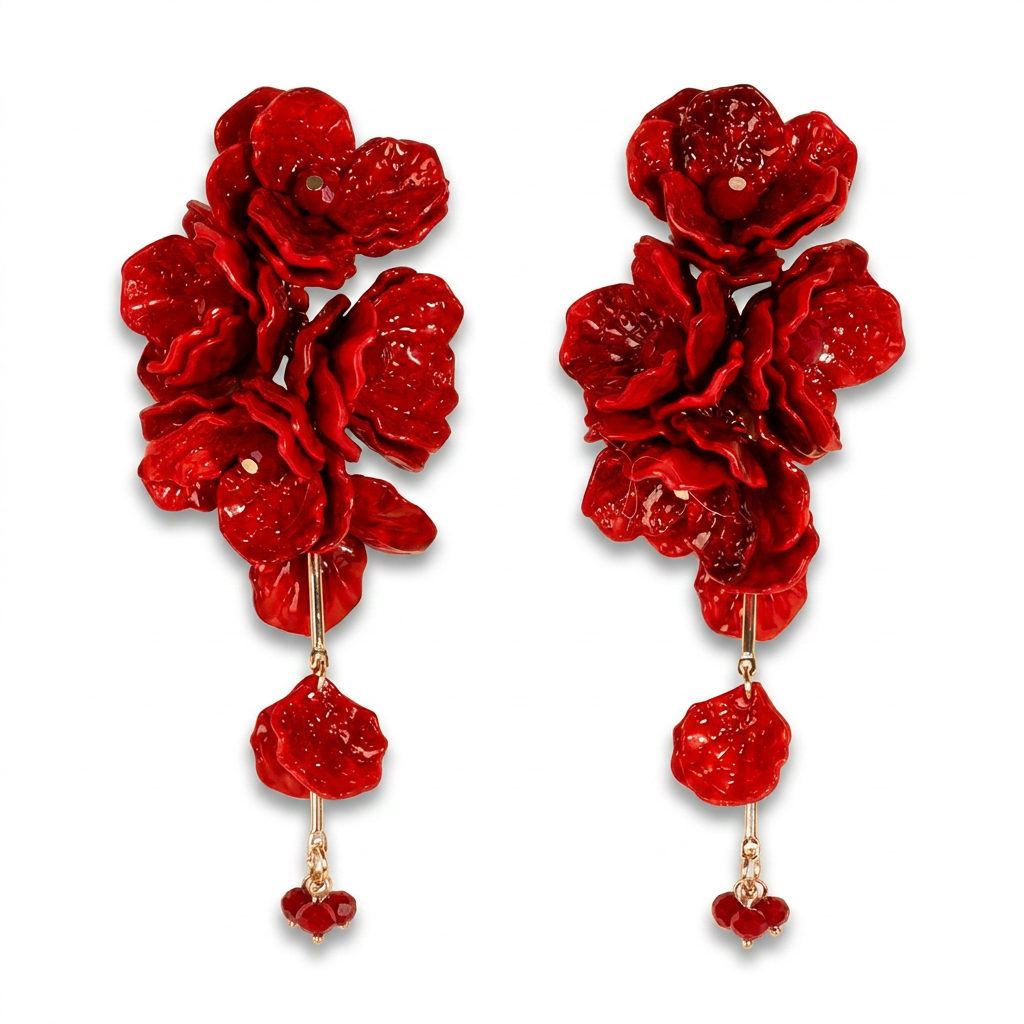FLOWER DANGLING EARRINGS 