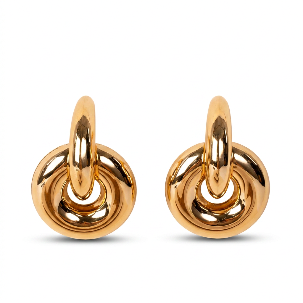 DOUBLE REVERSE HOOP EARRINGS