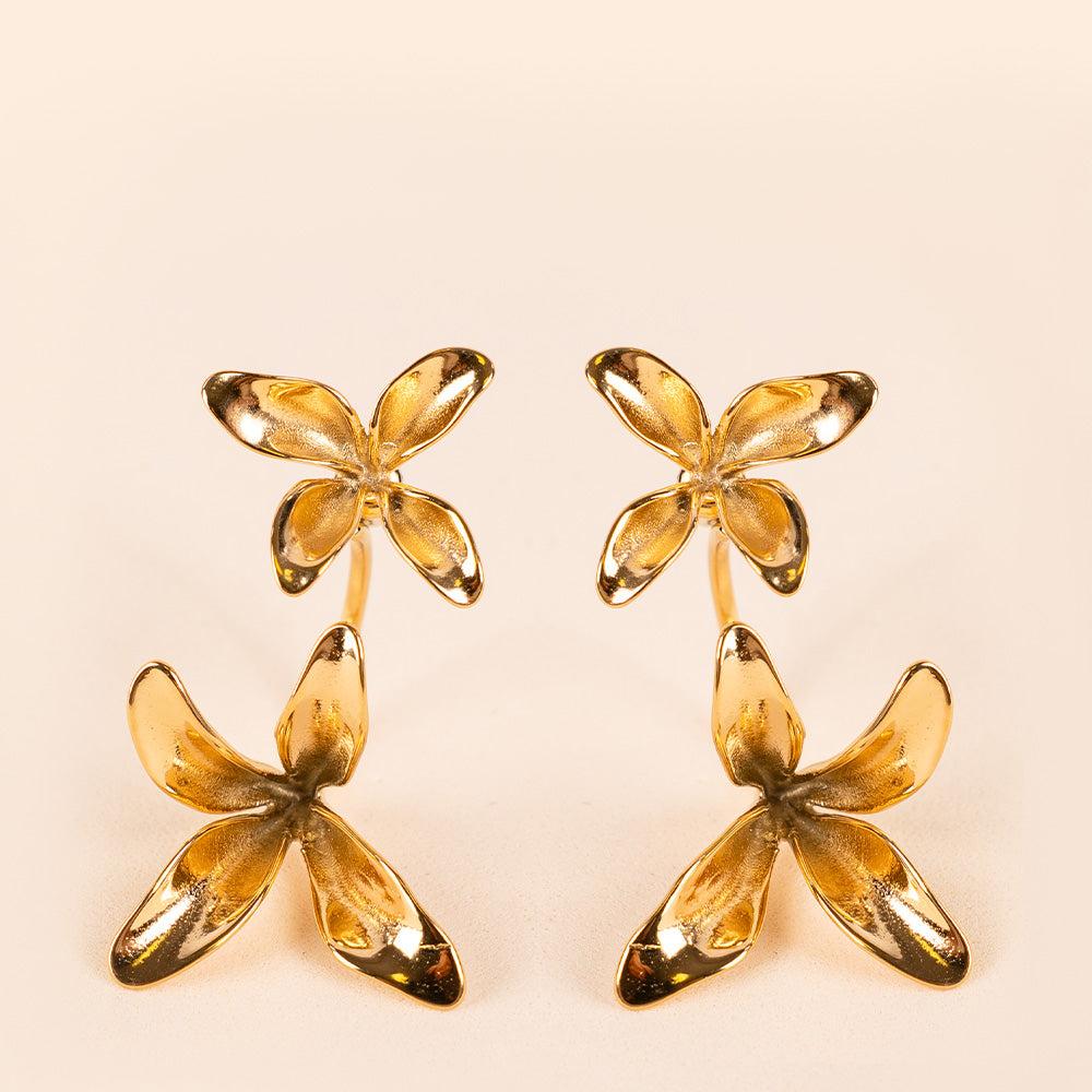 ORECCHINI CON DOPPIO FIORE