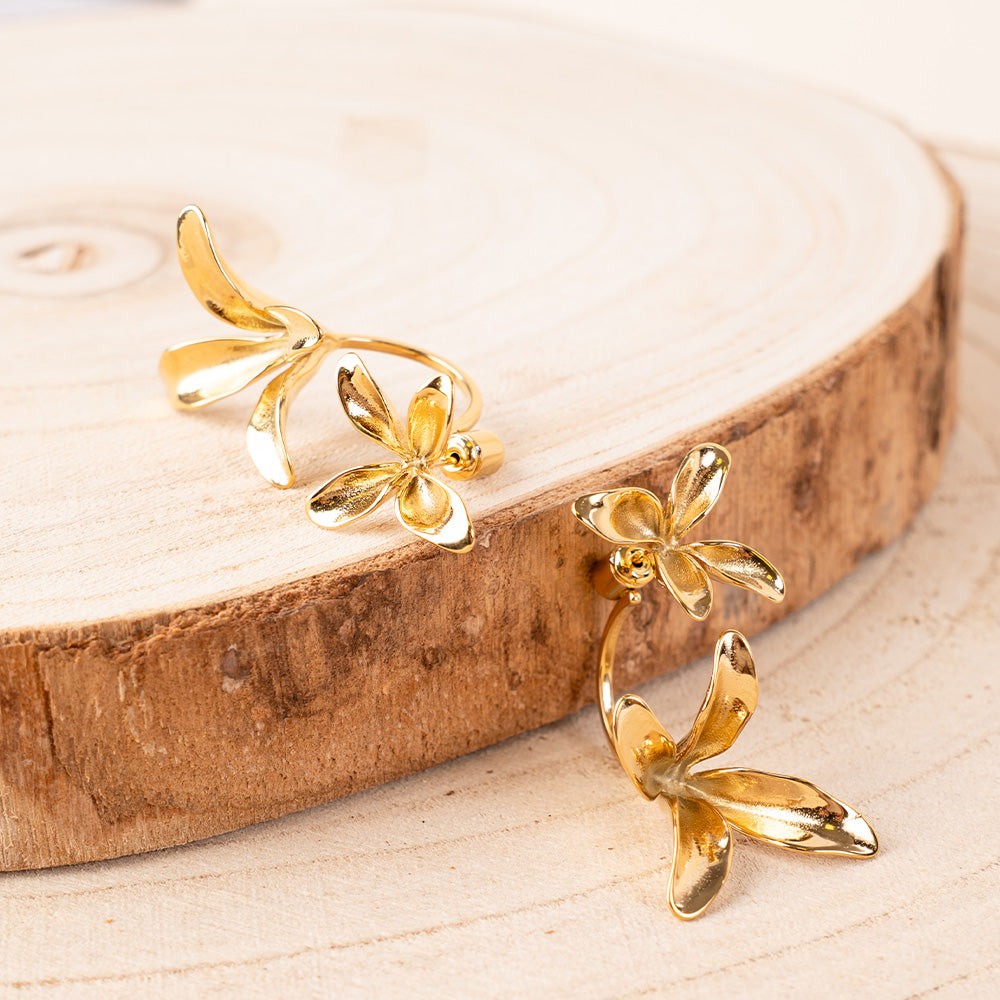 ORECCHINI CON DOPPIO FIORE