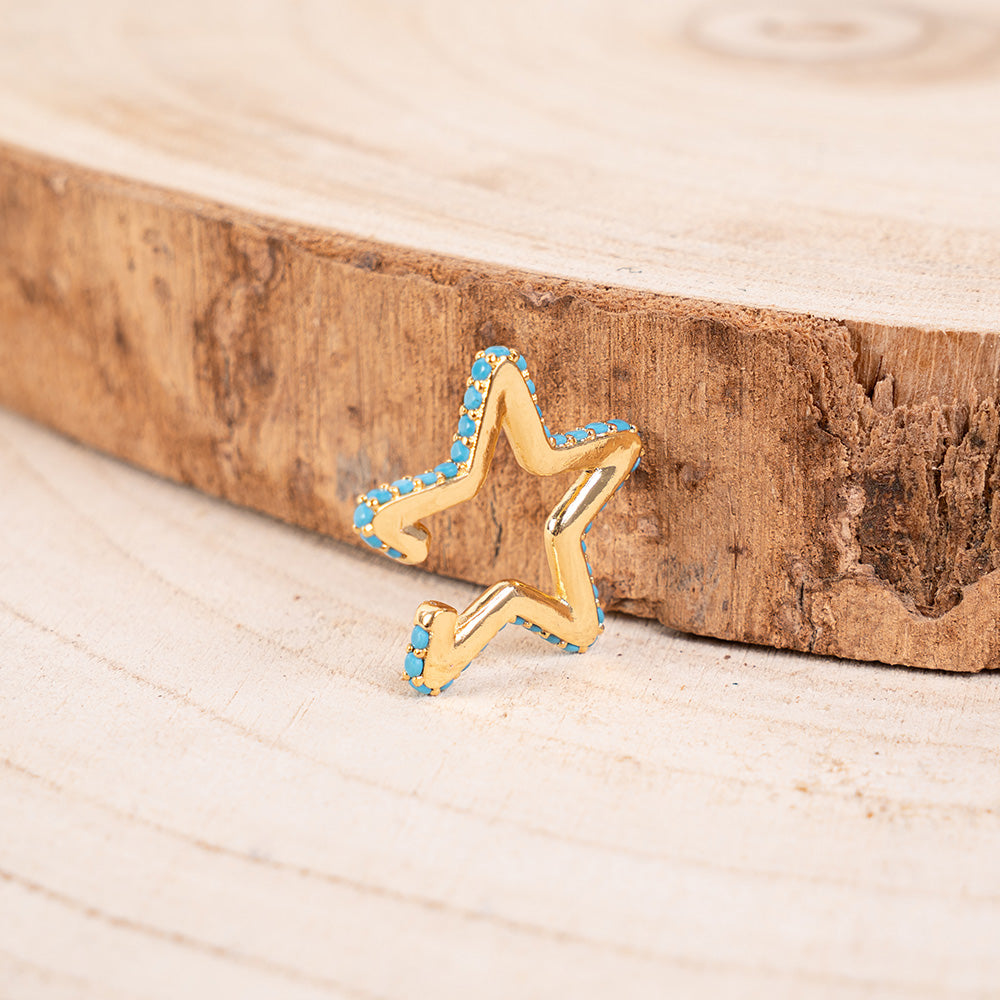 ORECCHINO EARCUFF A FORMA DI STELLA CON CRISTALLI