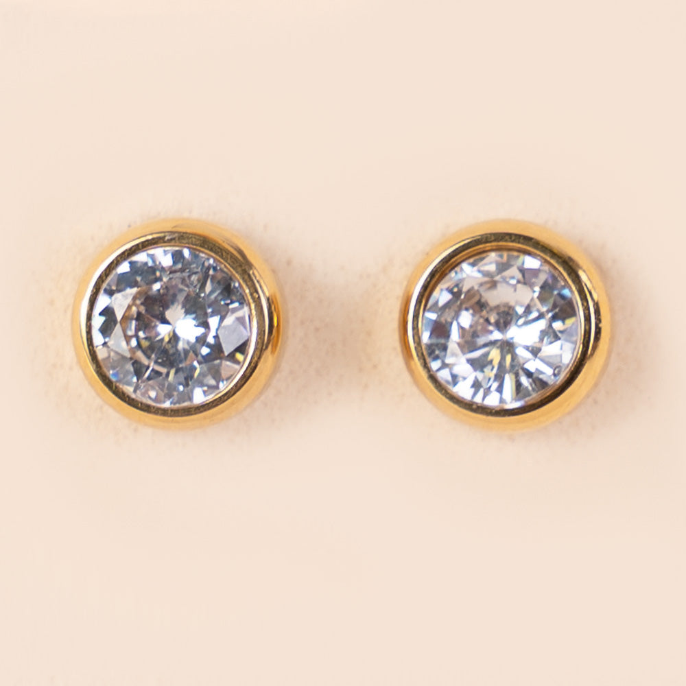 EARRINGS WITH ROUND LIGHT POINT