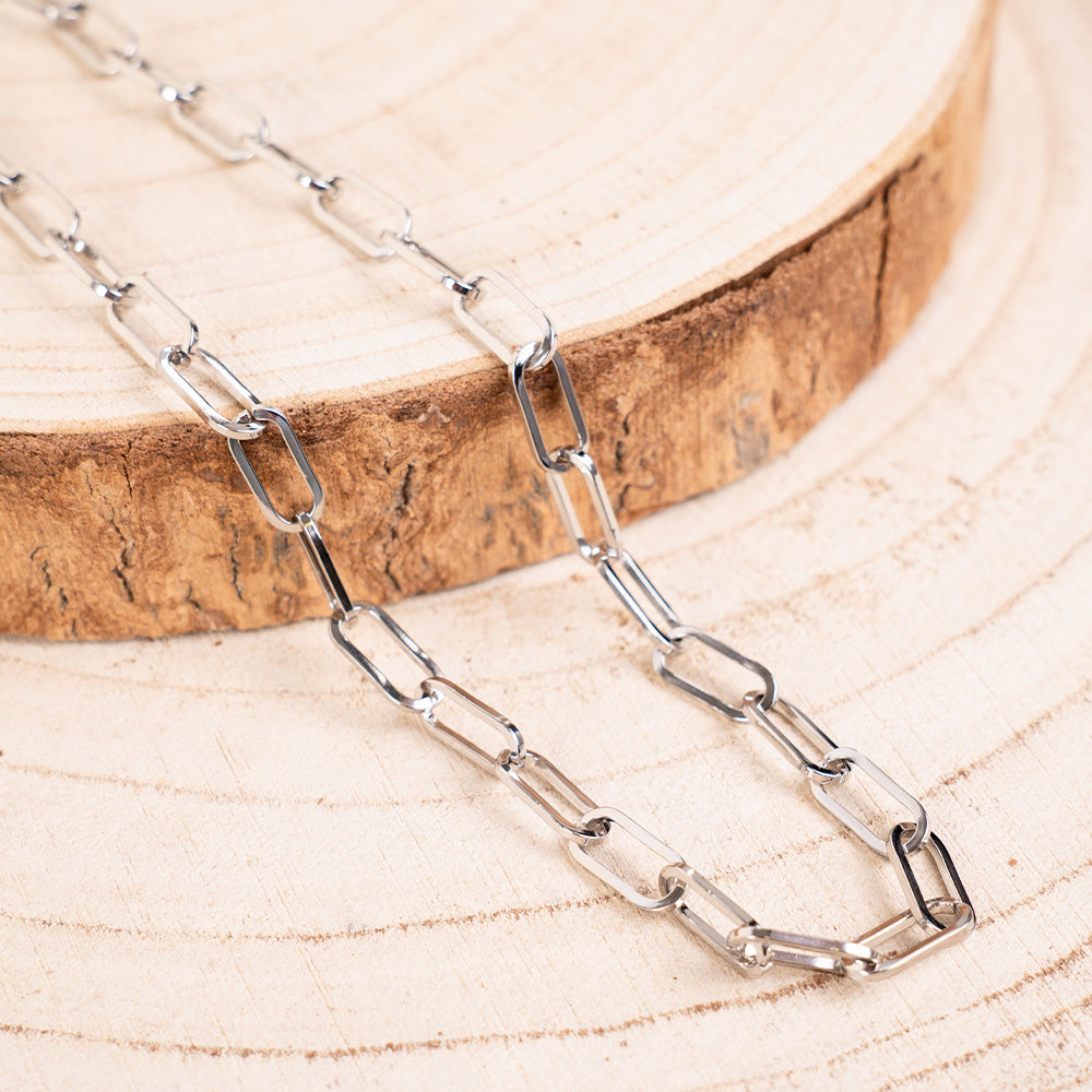 MEDIUM CHAIN ​​CHOKER NECKLACE WITH T-CLASP