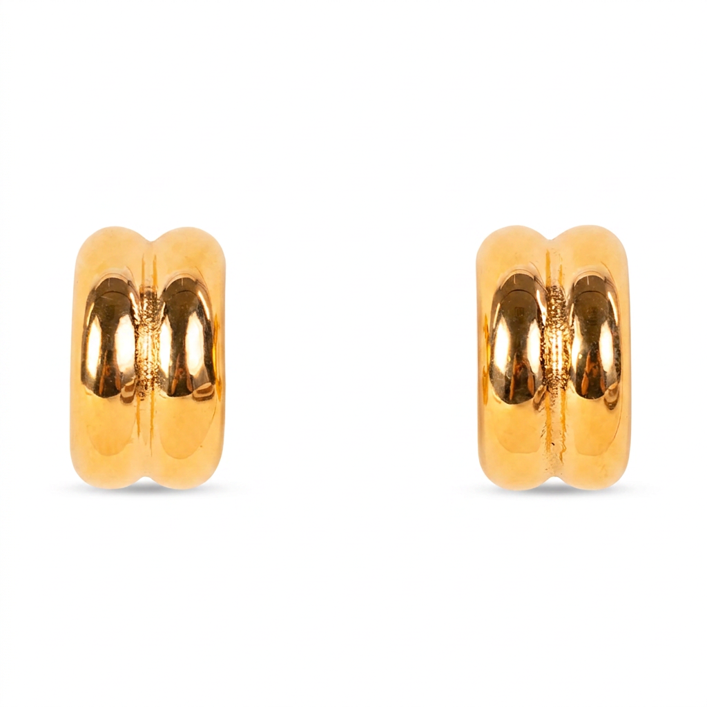 DOUBLE BAND HOOP EARRINGS