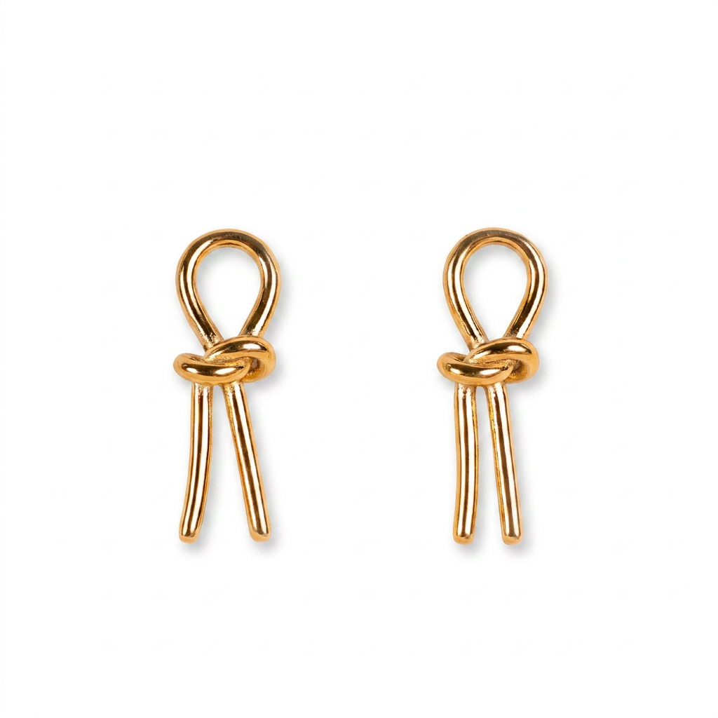NOOSE KNOT DANGLING EARRINGS