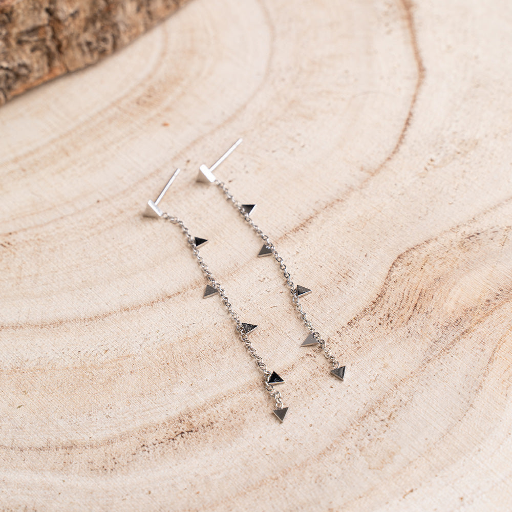 ORECCHINI PENDENTI CON TRIANGOLINI