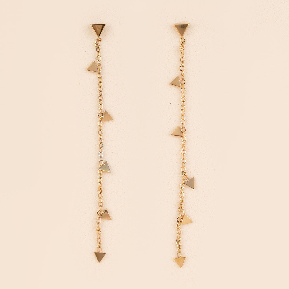 ORECCHINI PENDENTI CON TRIANGOLINI