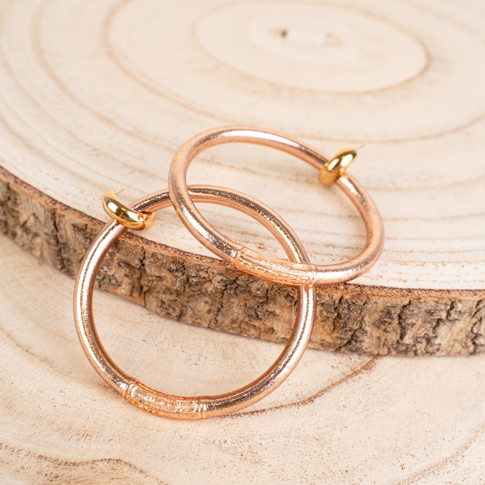 ORECCHINI CON ANELLO GRANDE IN GOMMA MORBIDA