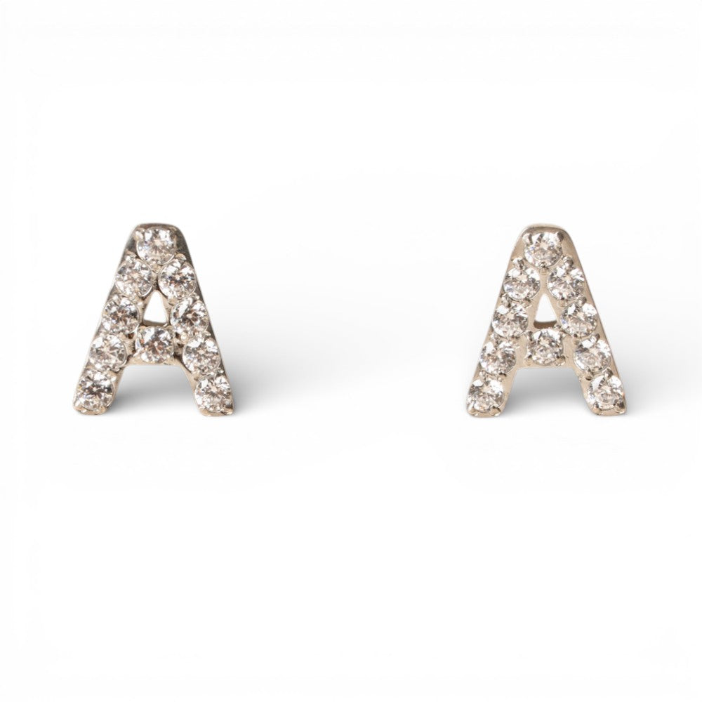ORECCHINI LETTERE ALFABETO CON STRASS