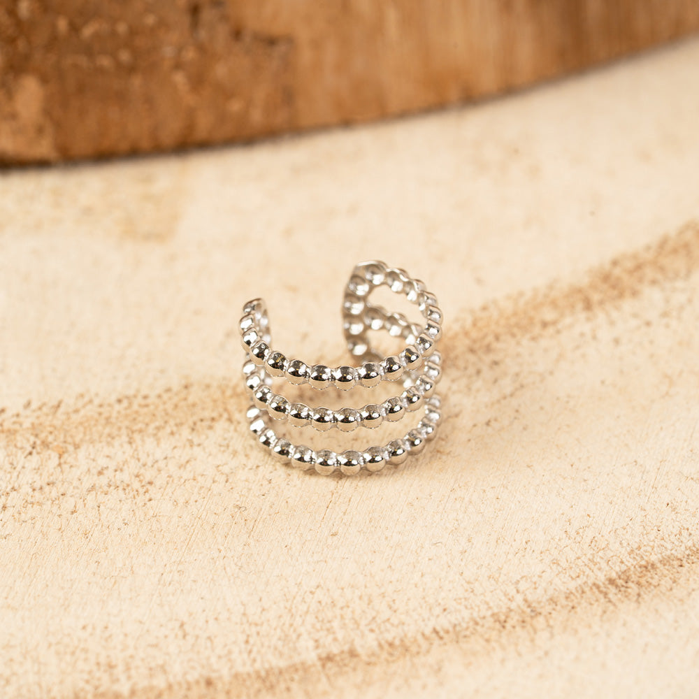 ORECCHINO EARCUFF TRIPLO EFFETTO PALLINE
