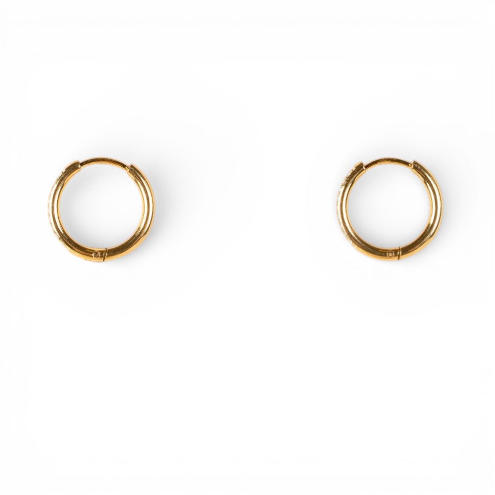 ORECCHINI PENDENTI A CERCHIETTO GRANDE CON STRASS