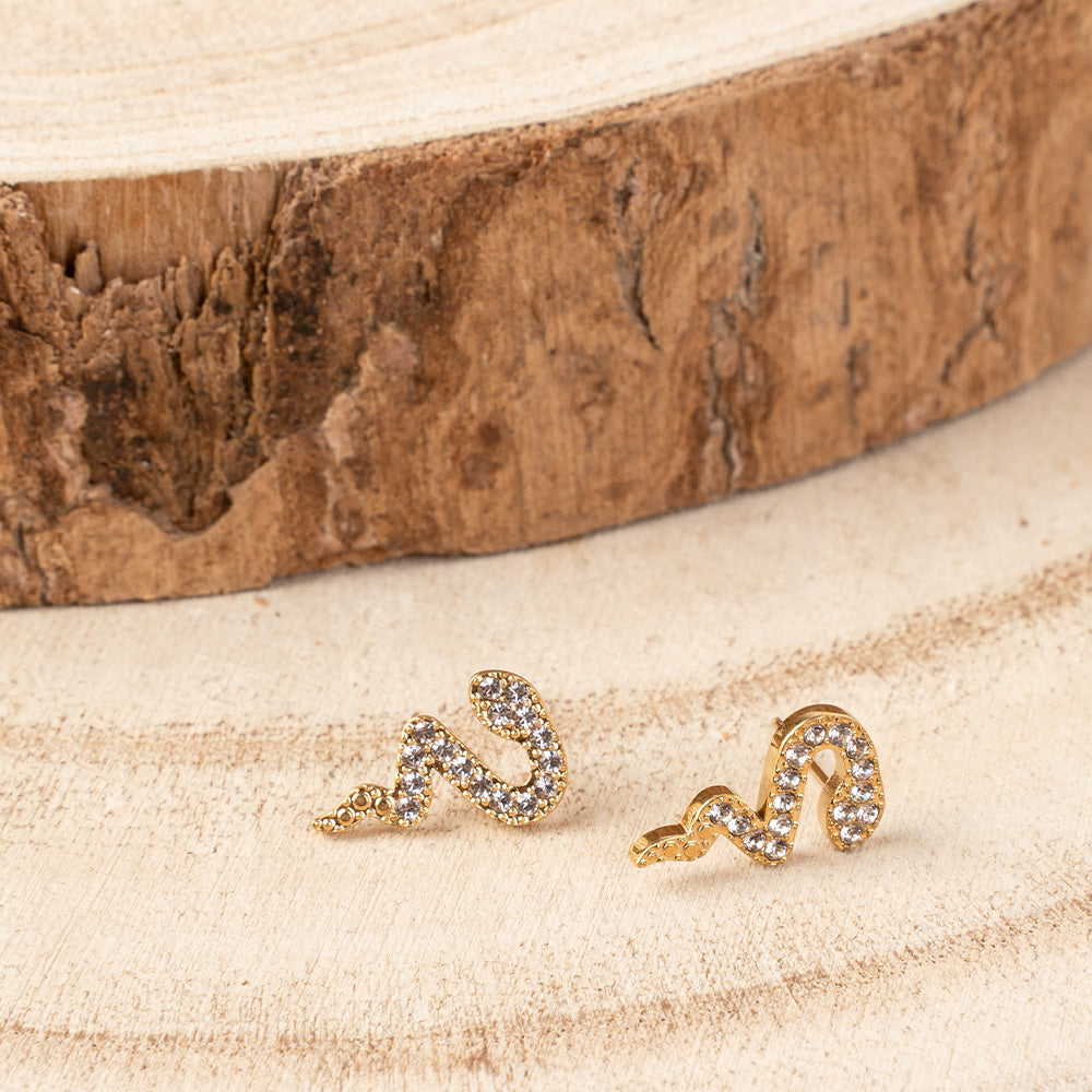 ORECCHINI A LOBO DALLA FORMA A SERPENTE