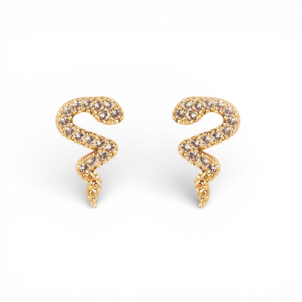 ORECCHINI A LOBO DALLA FORMA A SERPENTE