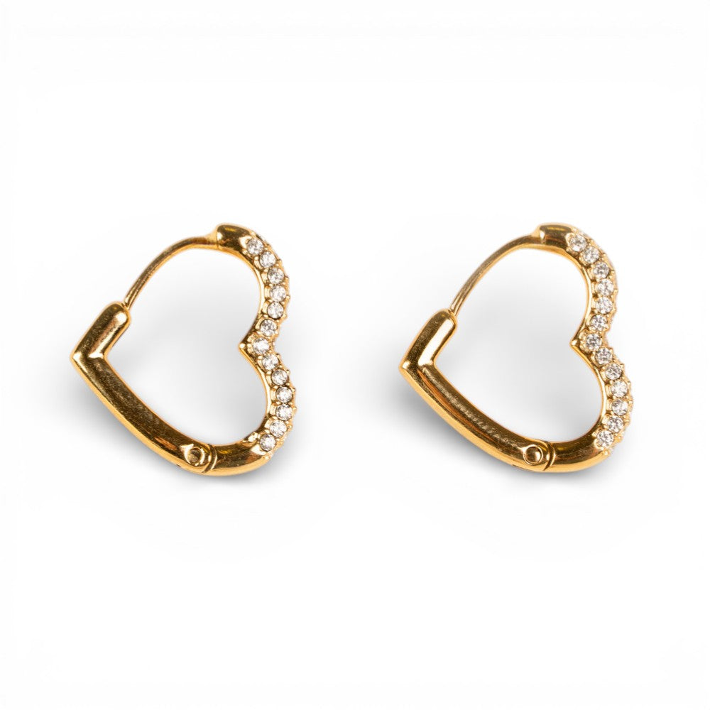 ORECCHINI A CUORE CON STRASS