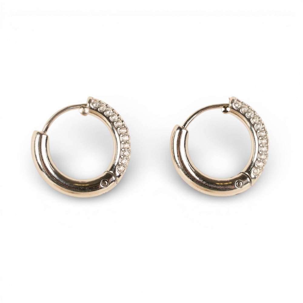 ORECCHINI A CERCHIO CON STRASS