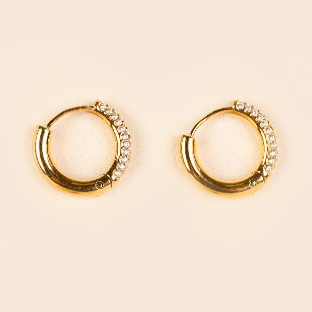 ORECCHINI A CERCHIO CON STRASS