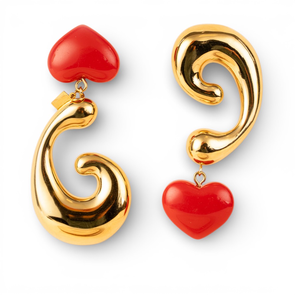 ORECCHINI PENDENTI CON "G" E CUORE