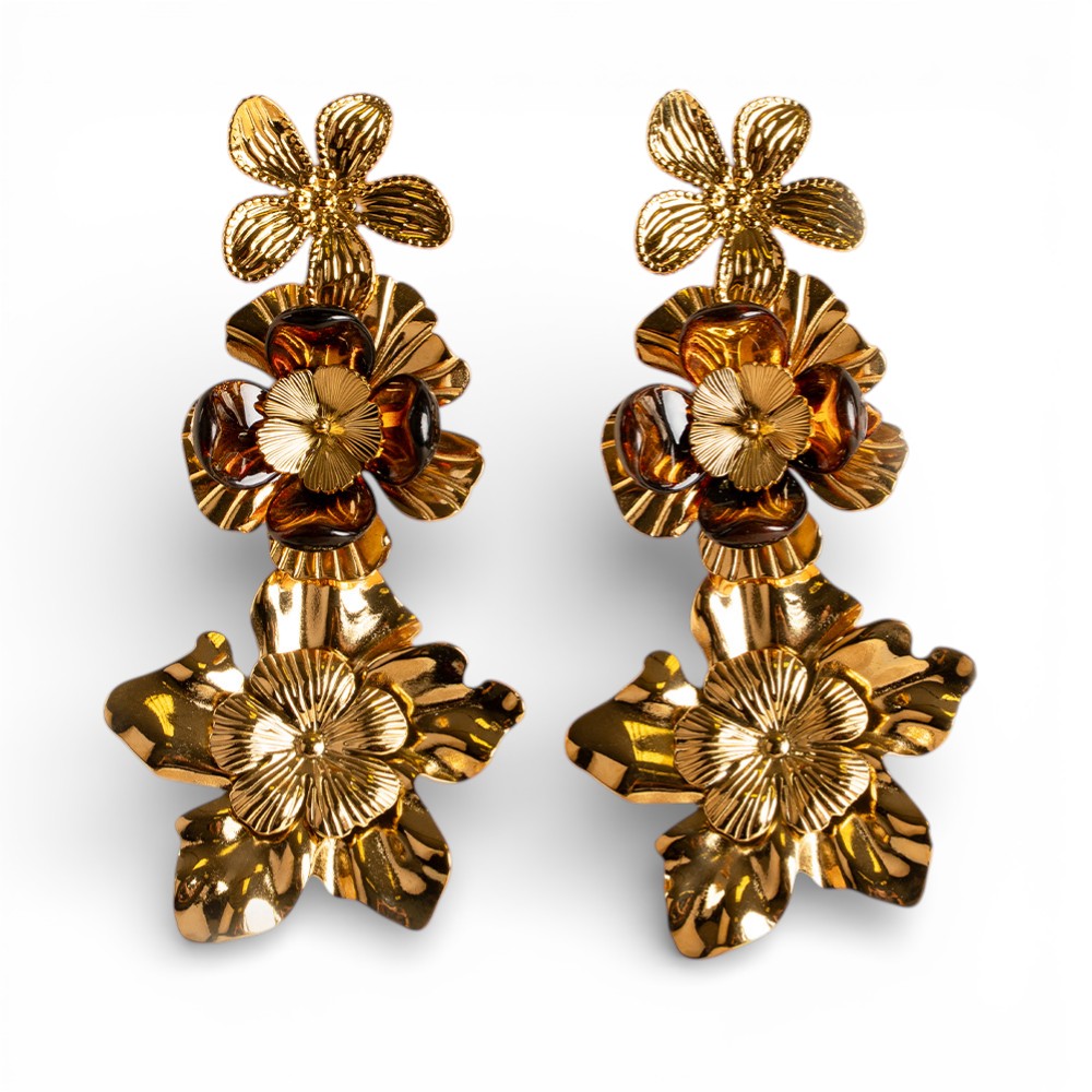 ORECCHINI PENDENTI CON FIORI