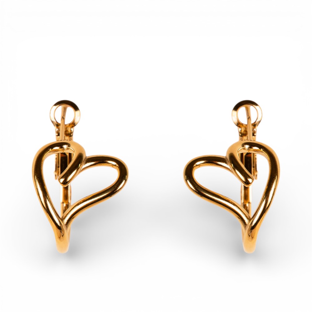 ORECCHINO CIRCOLARE CON CUORE STILIZZATO