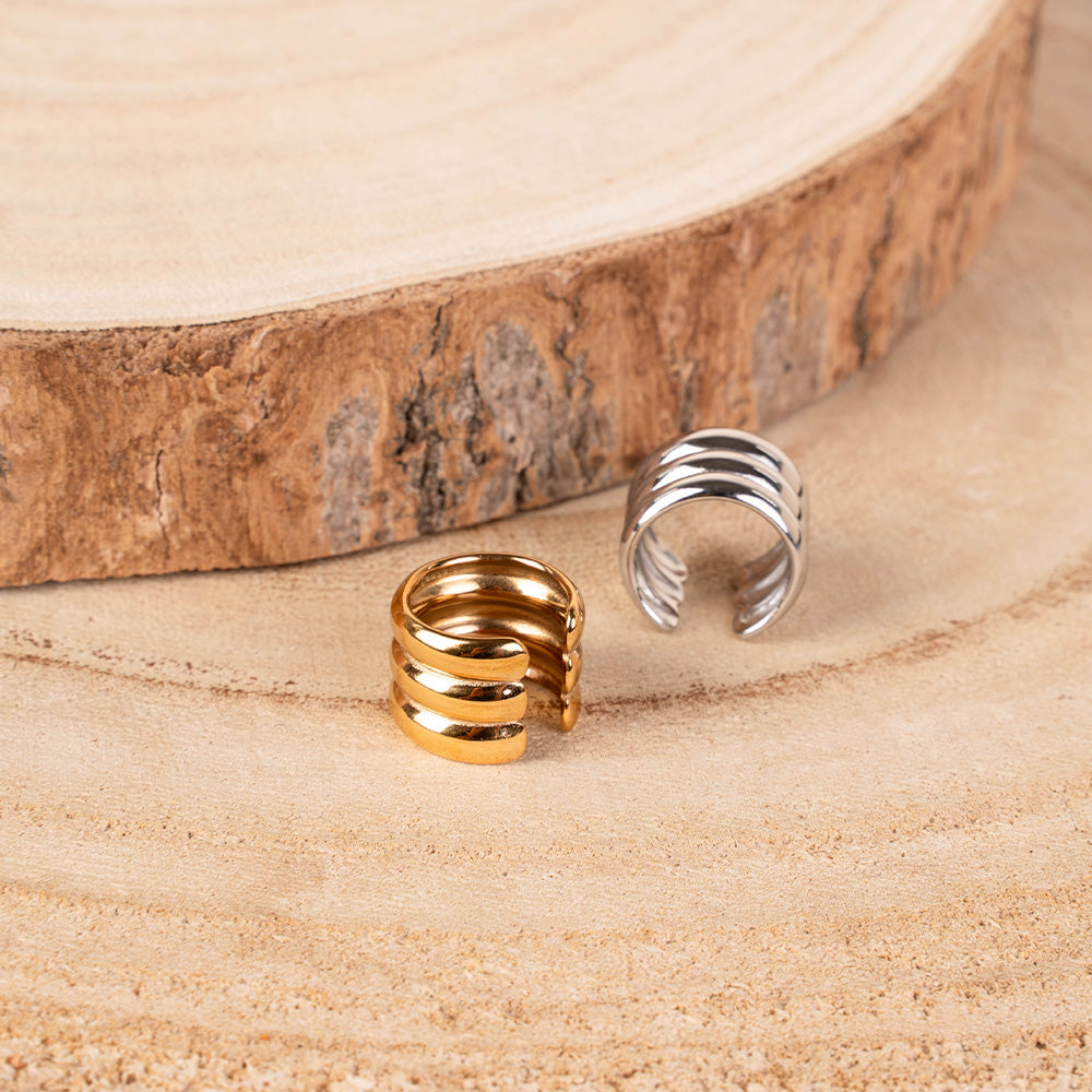 EARCUFF A FASCIA CON TRE TUBULARI