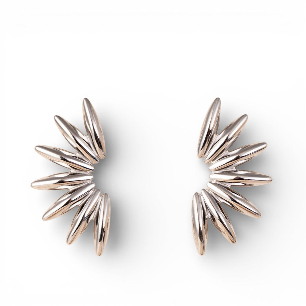 ORECCHINI A META' CON RAGGI A CHICCHI DI RISO