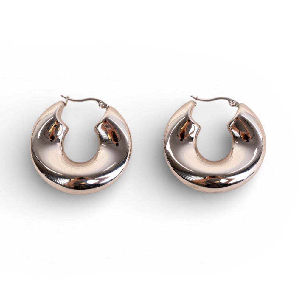 ORECCHINI PENDENTI CIRCOLARI ONDULATI