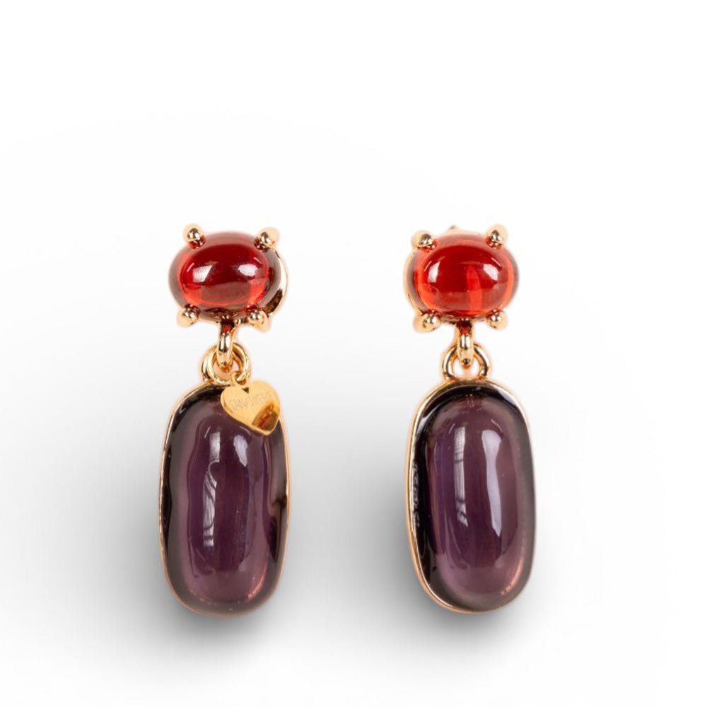 ORECCHINI PENDENTI CON PIETRE COLORATE