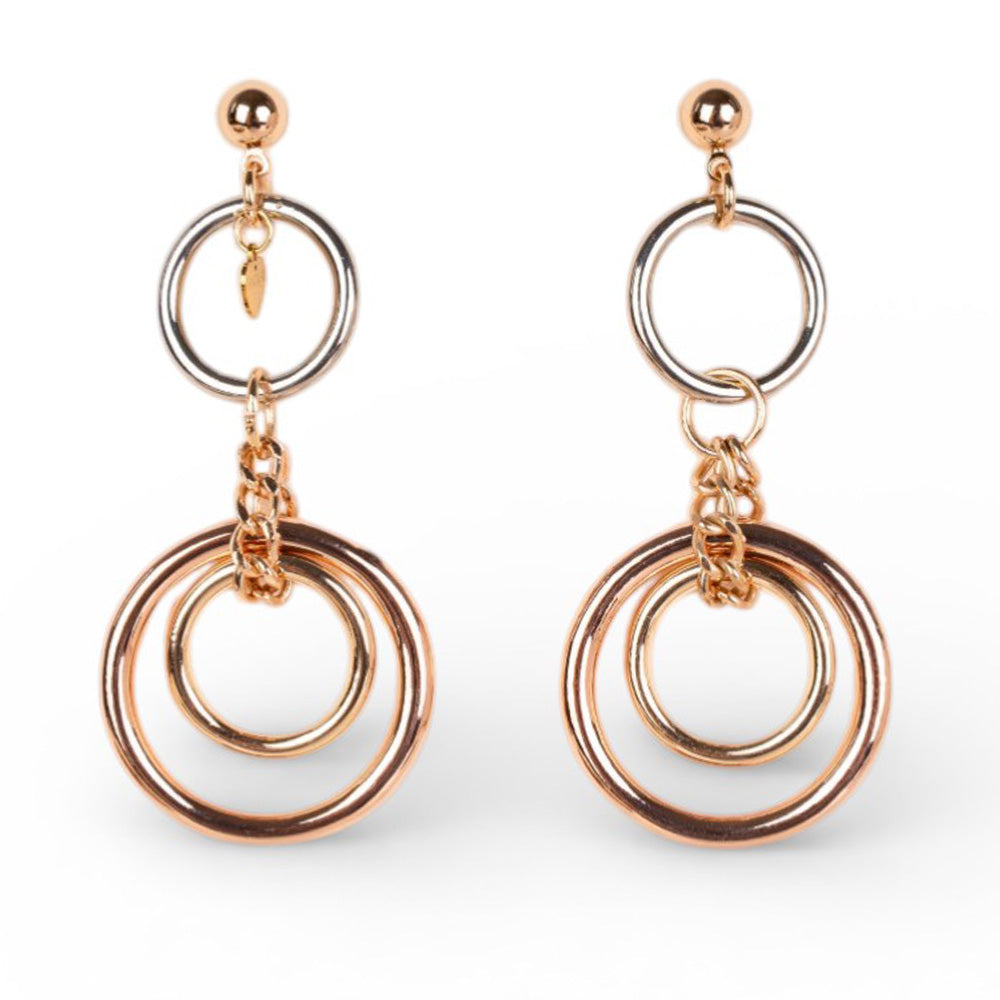 ORECCHINI PENDENTI CON CERCHI DI DIVERSE GRANDEZZE